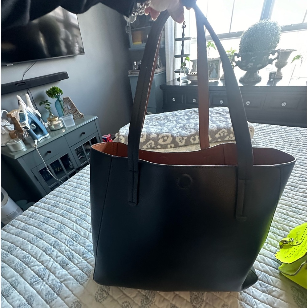 Target reversible bag! Great size and can switch from black to brown